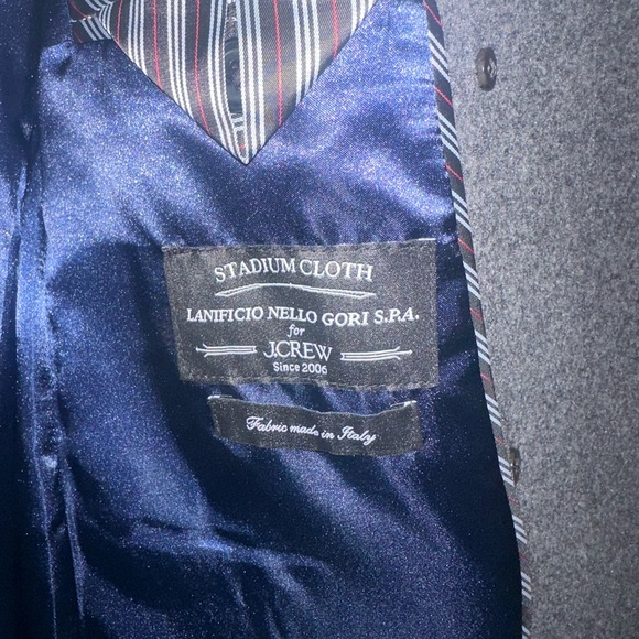 J. Crew Gray Pea Coat with Gold Buttons - Picture 3 of 5